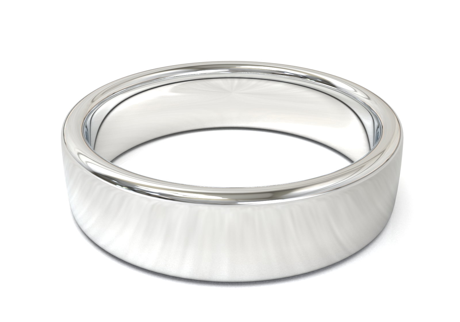 Argolla Plana Oro Blanco