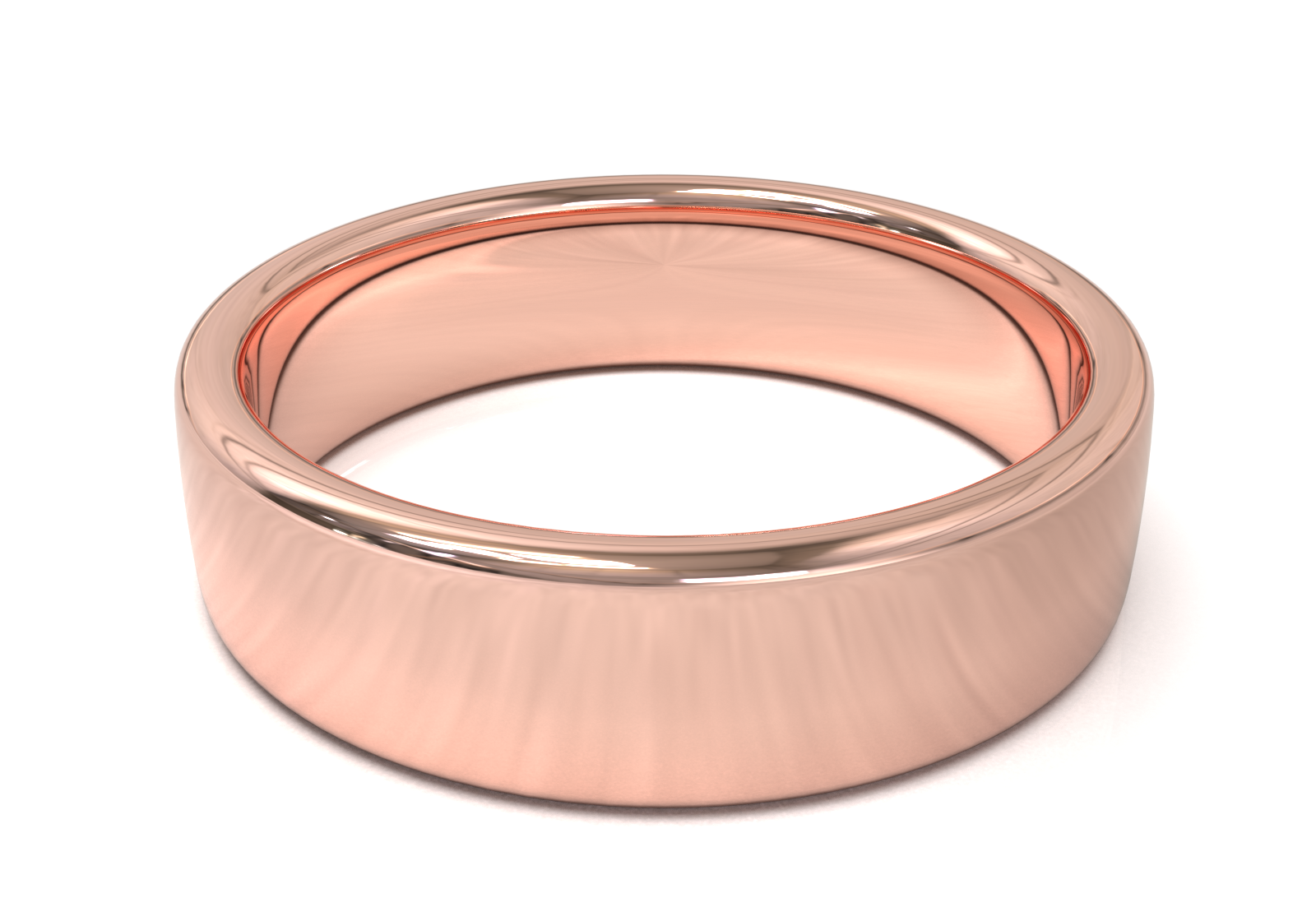 Argolla Plana Oro Rosa