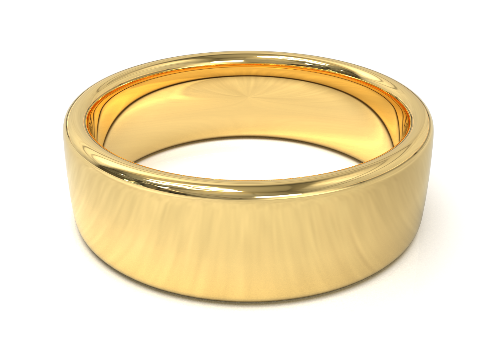 Argolla Plana Oro Amarillo