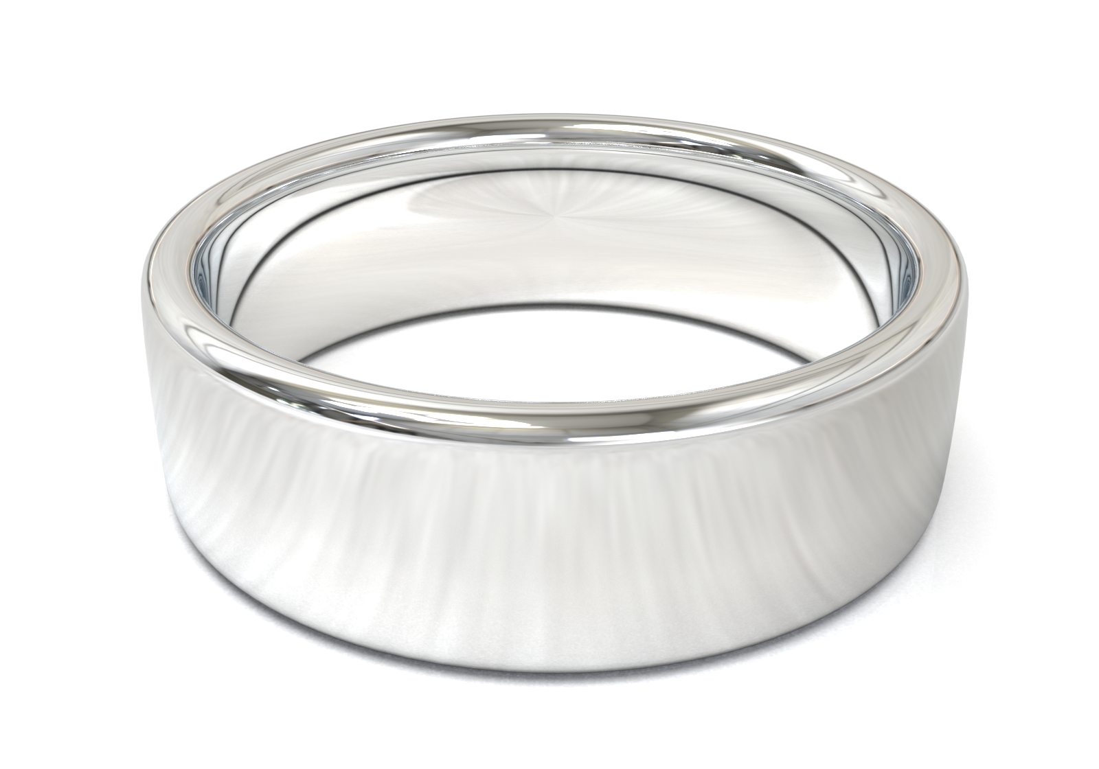 Argolla Plana Oro Blanco