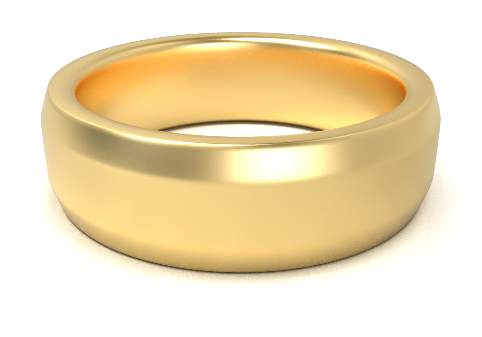 Argolla Beveled Mate Oro Amarillo