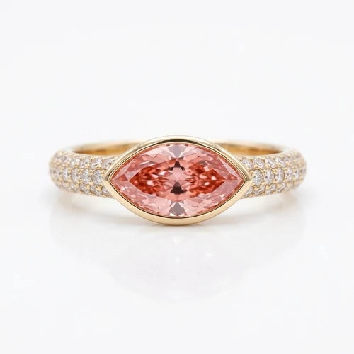 Anillo Fancy Pink Pavé