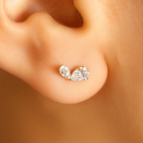 Aretes Doble Pera 0.35 ct