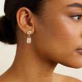 Round & Emerald Bezel Drop · 1.00 ctw