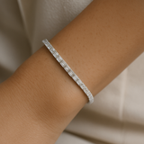 Tennis Bracelete  Lab Grown - Emerald East West - 5 ct