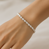Tennis Bracelete Lab Grow - Oval East West - 6 ct