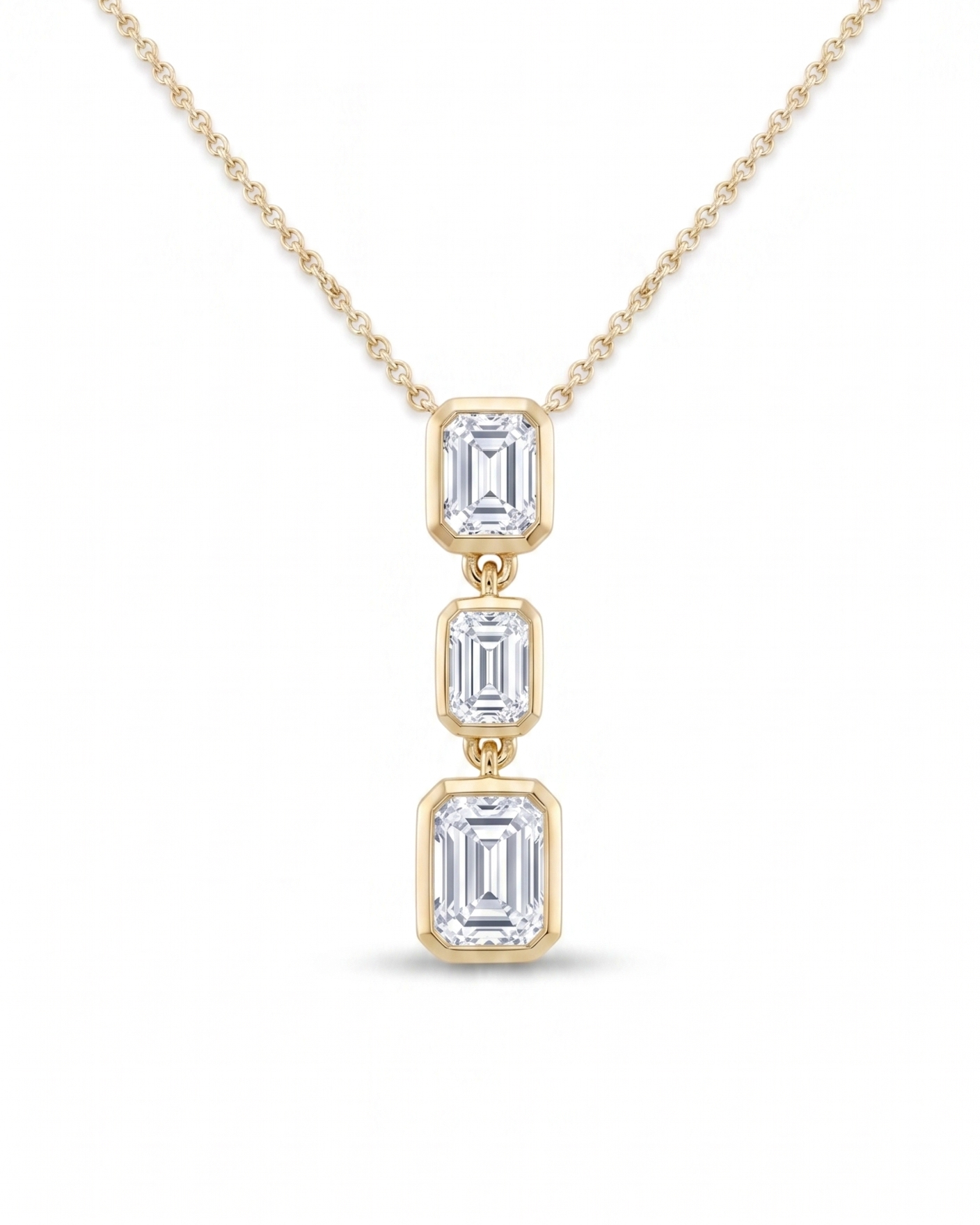 Collar emerald drop