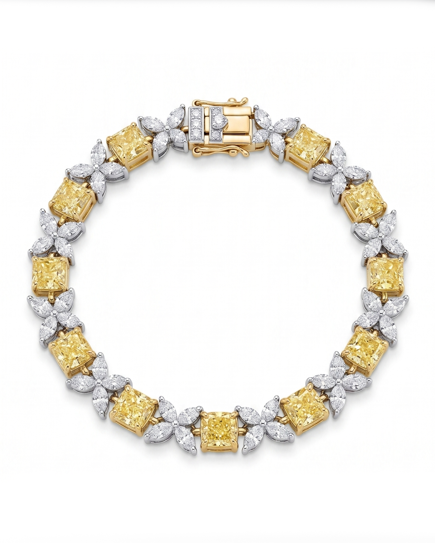 Fancy yellow tennis bracelet