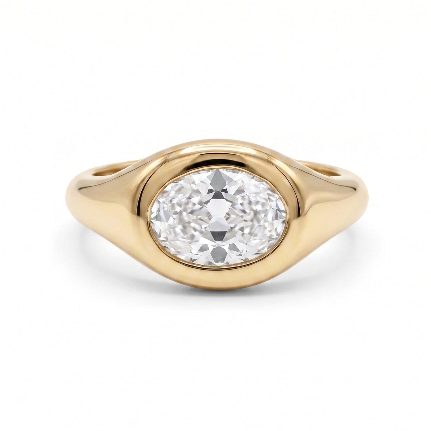 Oval Bold Bezel Ring