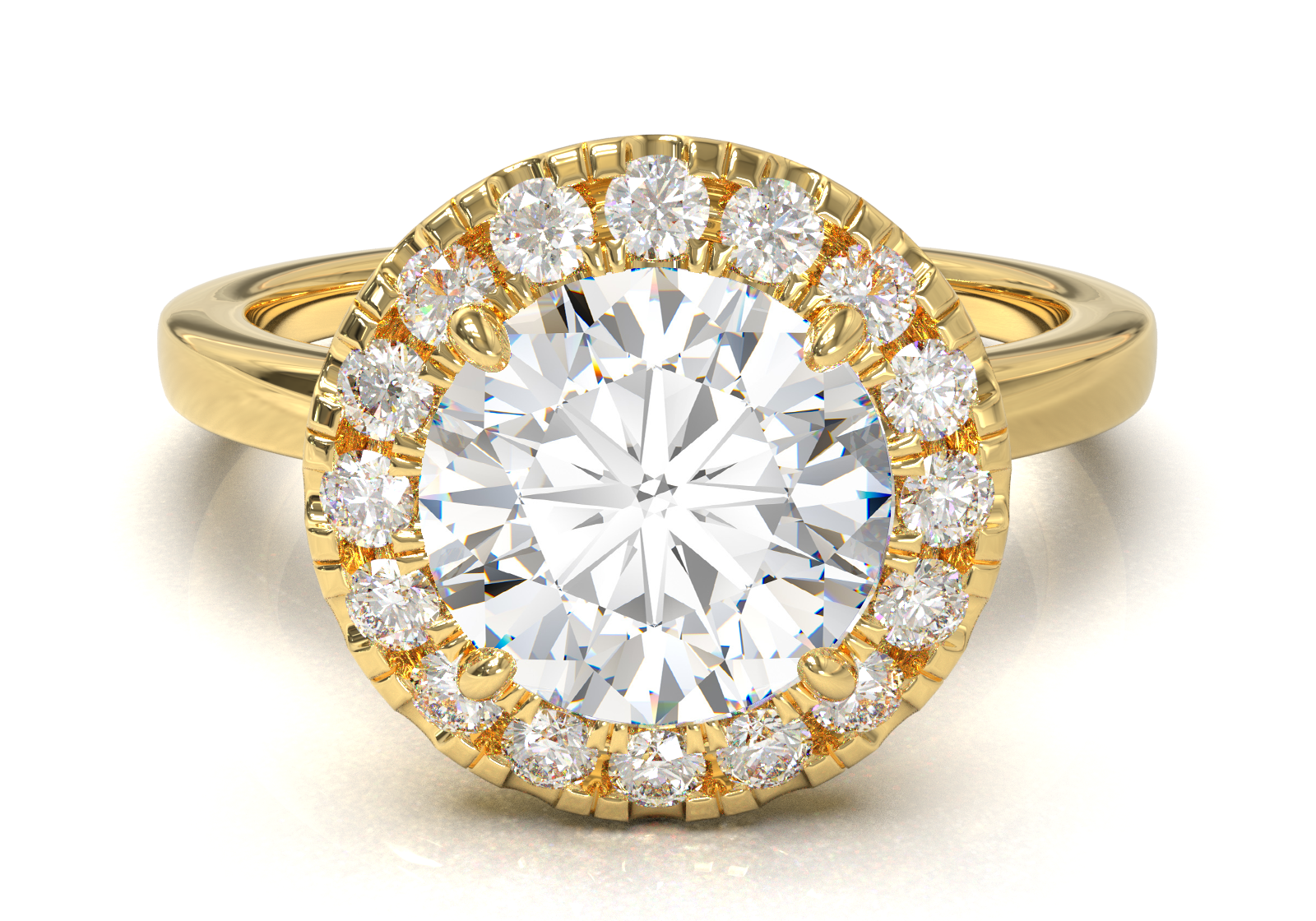 Montura Halo 0.01 Oro Amarillo