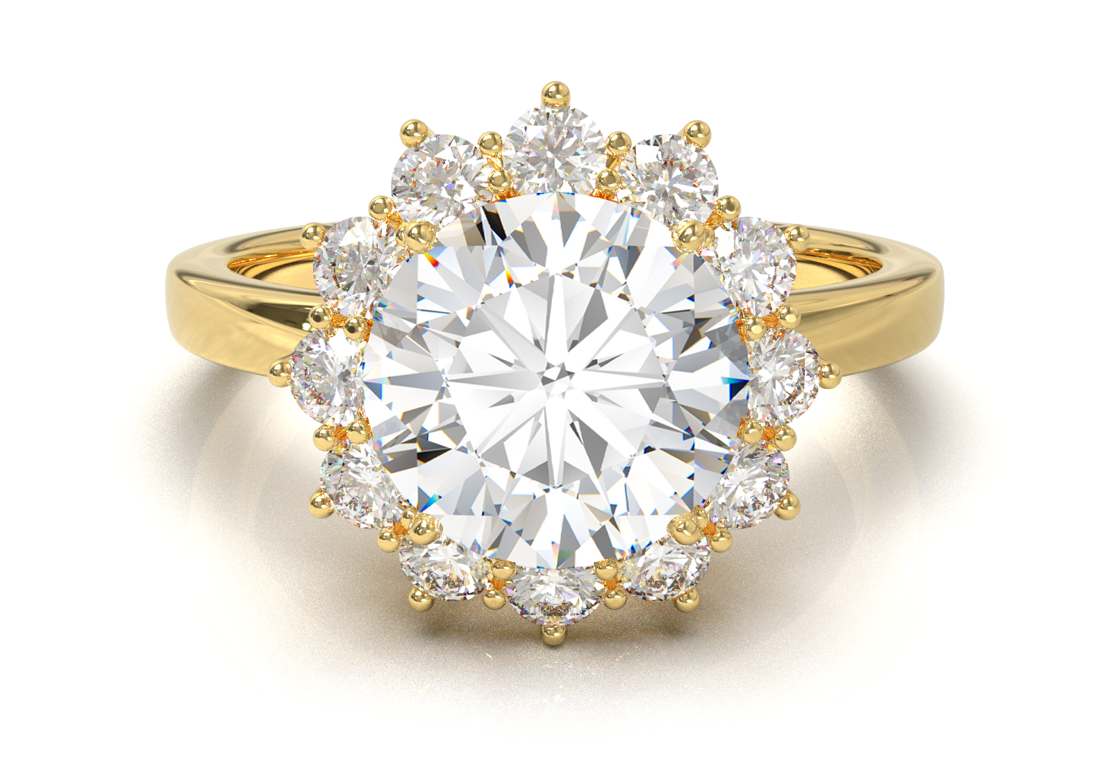 Montura Halo Flor 0.02 Oro Amarillo