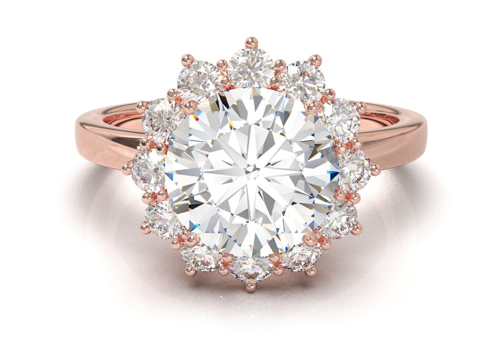 Montura Halo Flor 0.02 Oro Rosa