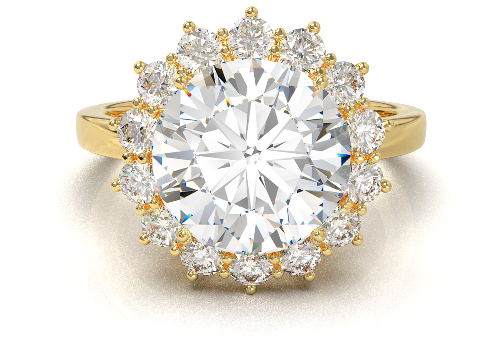 Montura Halo Flor 0.02 Oro Amarillo