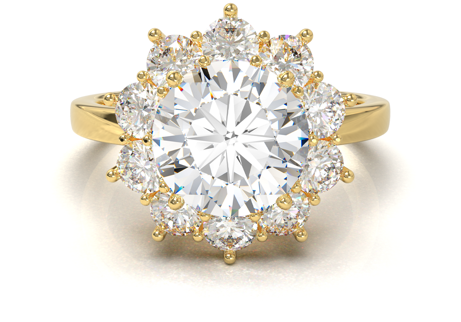 Montura Halo Flor 0.05 Oro Amarillo