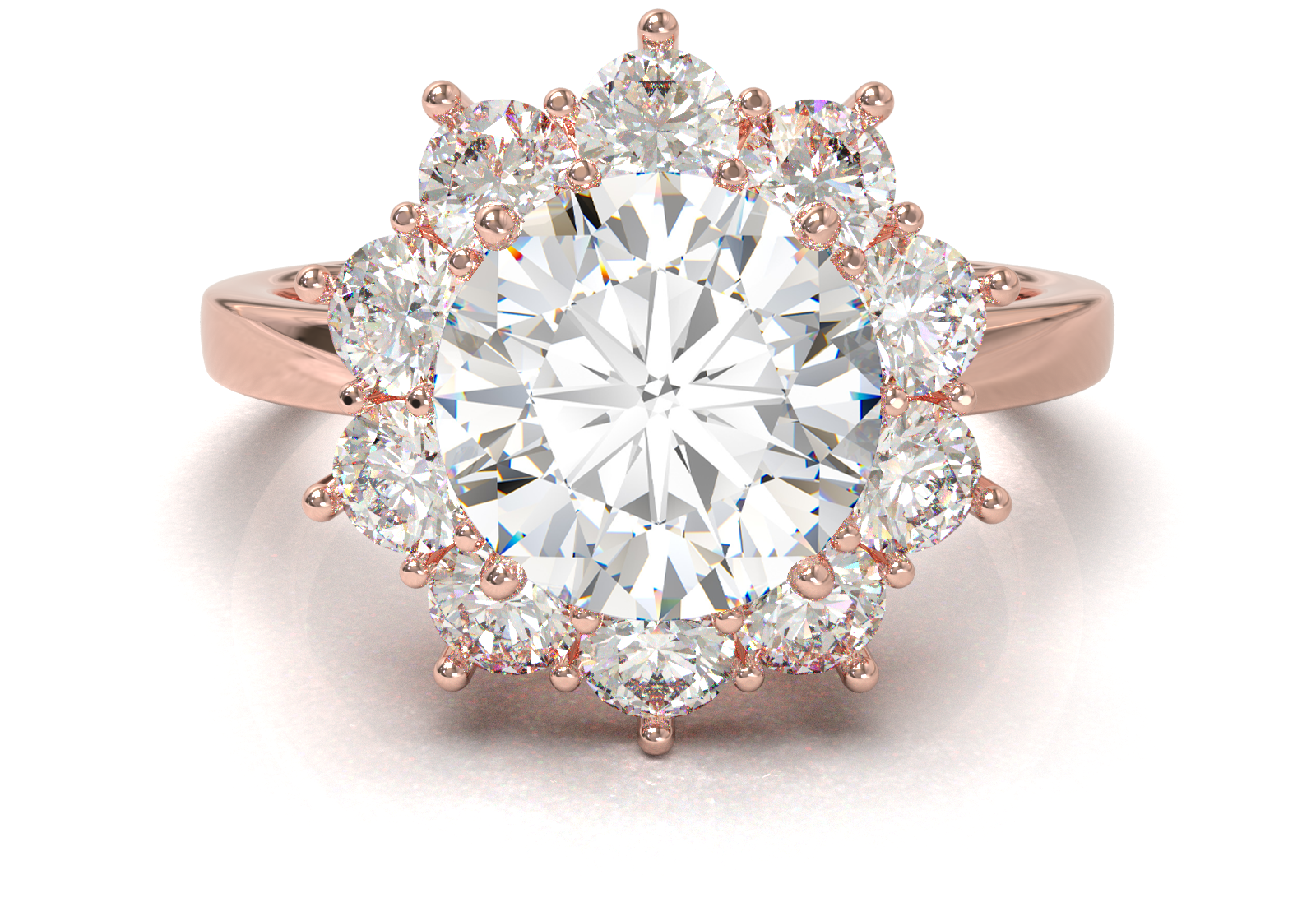 Montura Halo Flor 0.05 Oro Rosa