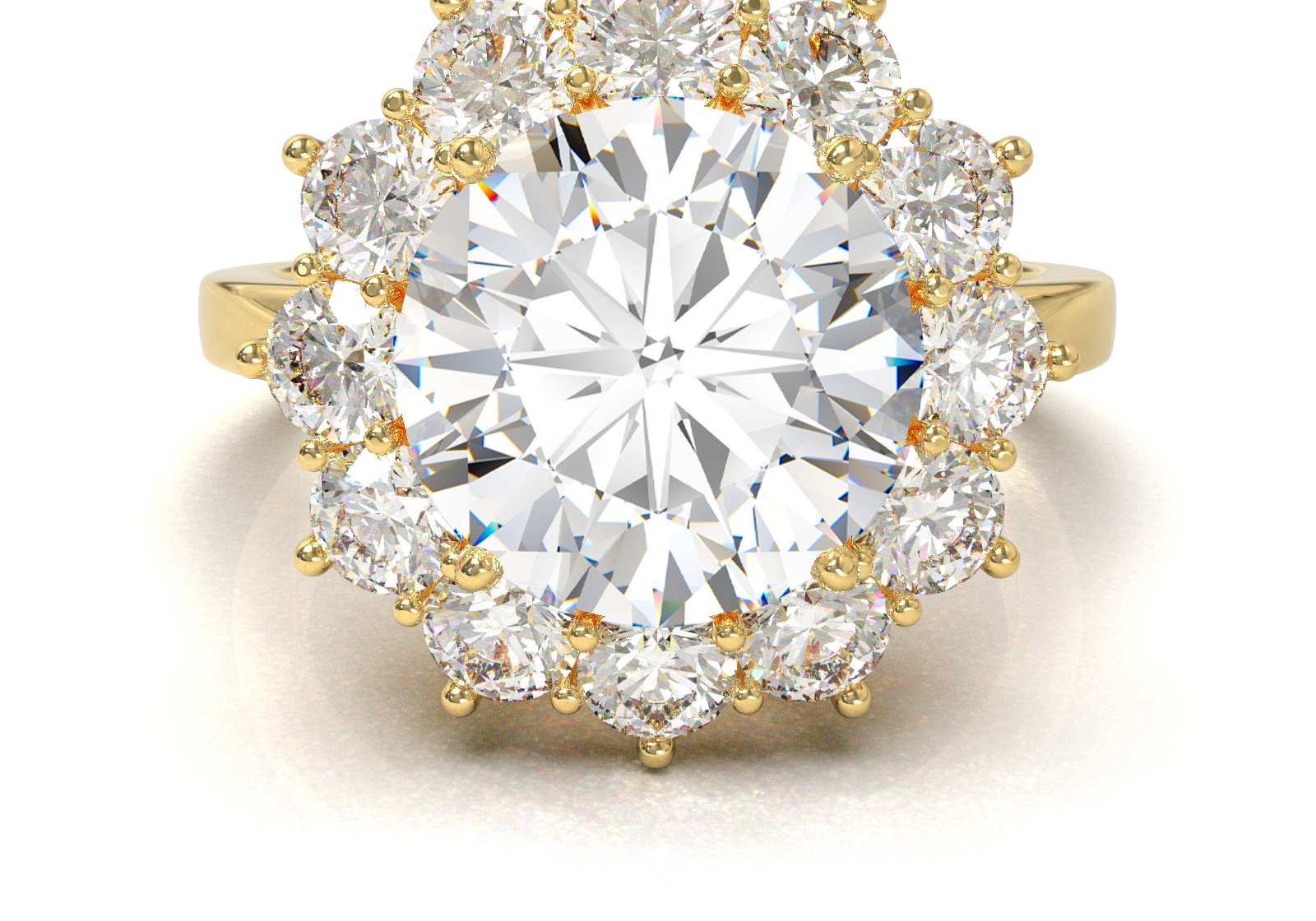 Montura Halo Flor 0.05 Oro Amarillo