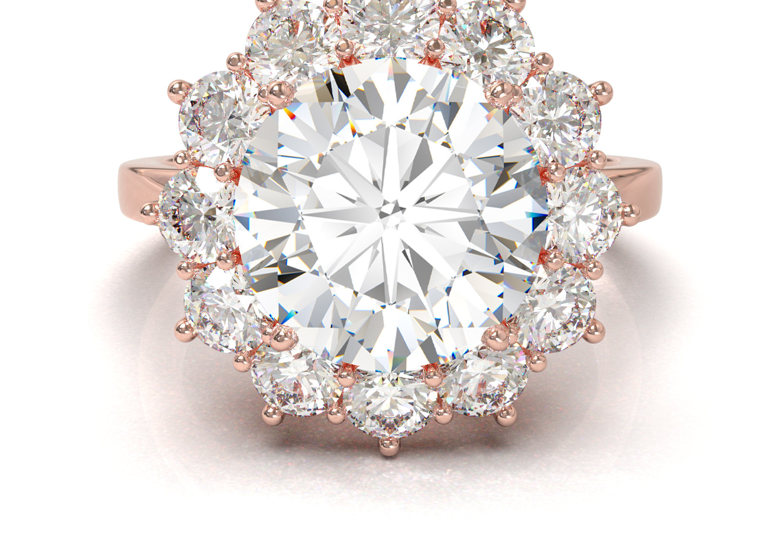 Montura Halo Flor 0.05 Oro Rosa