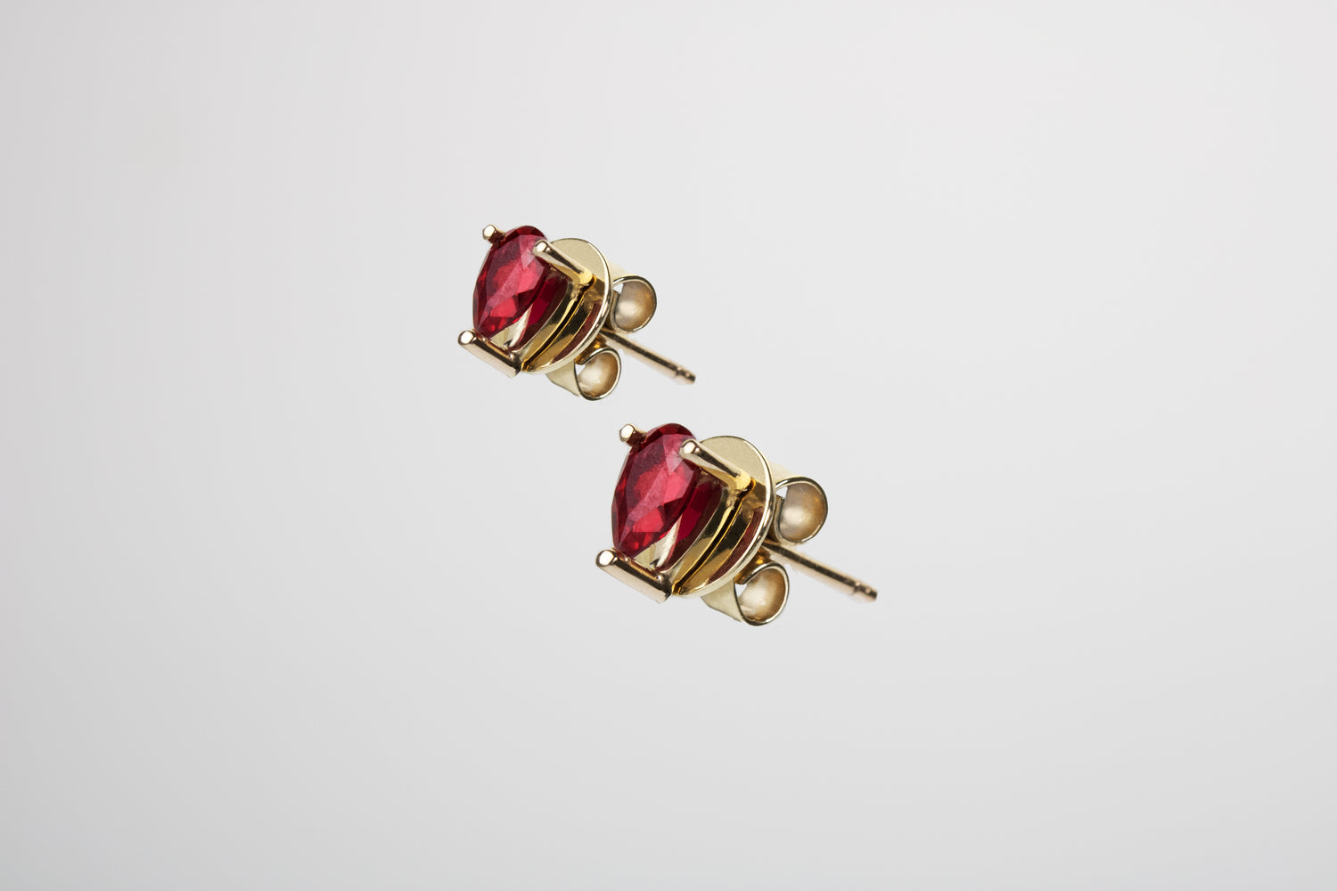 Red Pear Earrings