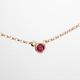 Beveled Ruby Necklace