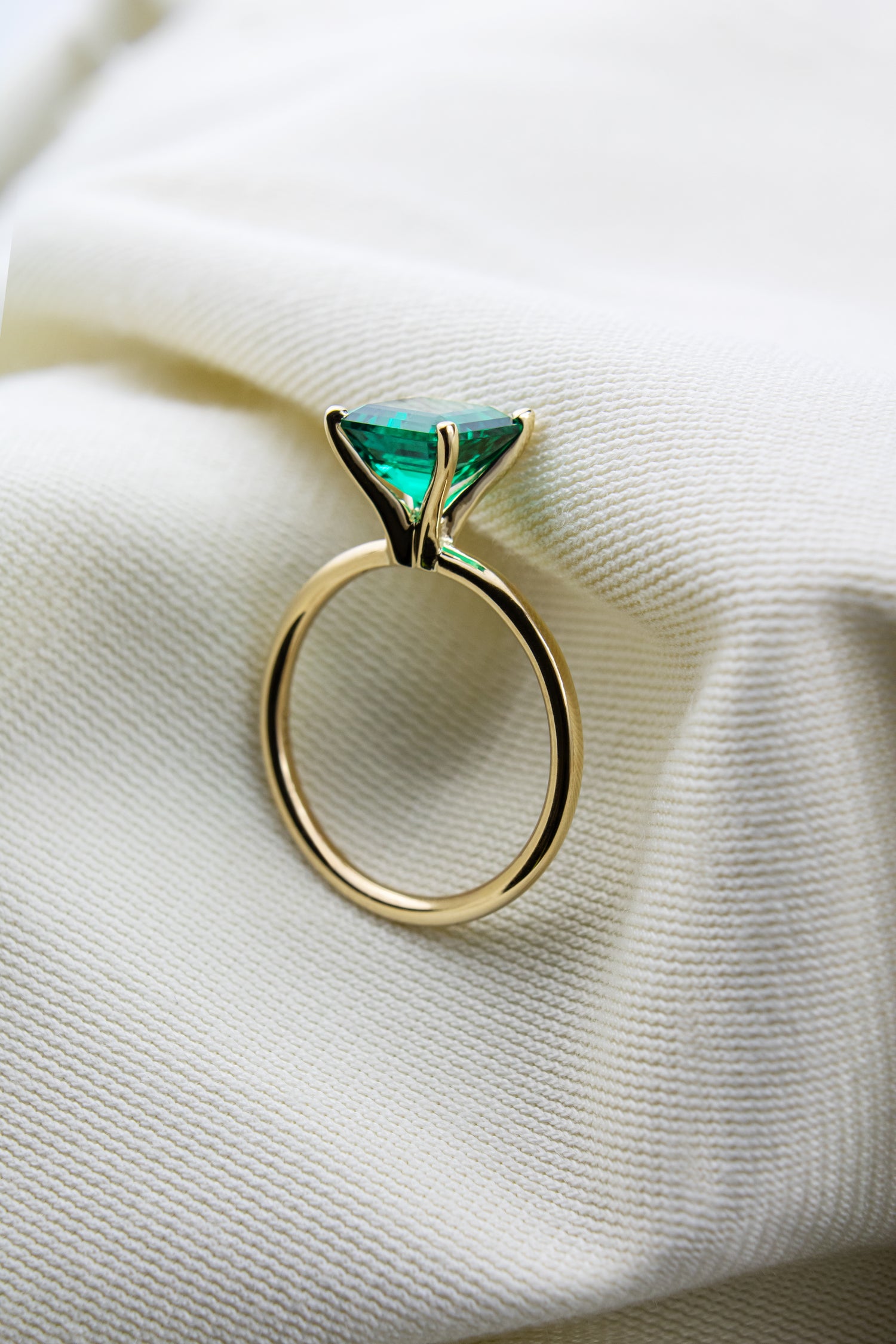 Emerald Solitaire Ring