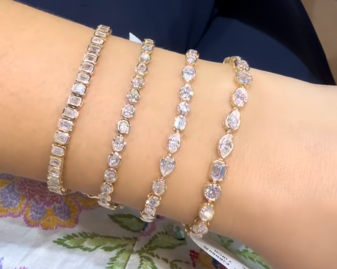 Tennis bracelet oval