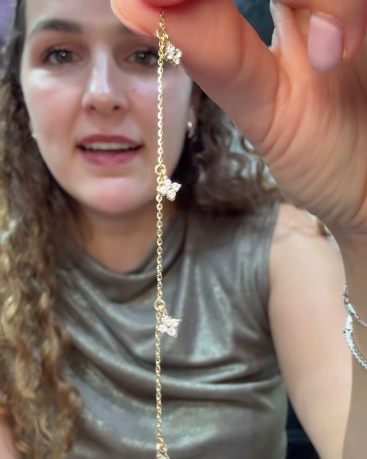 Clover drop necklace