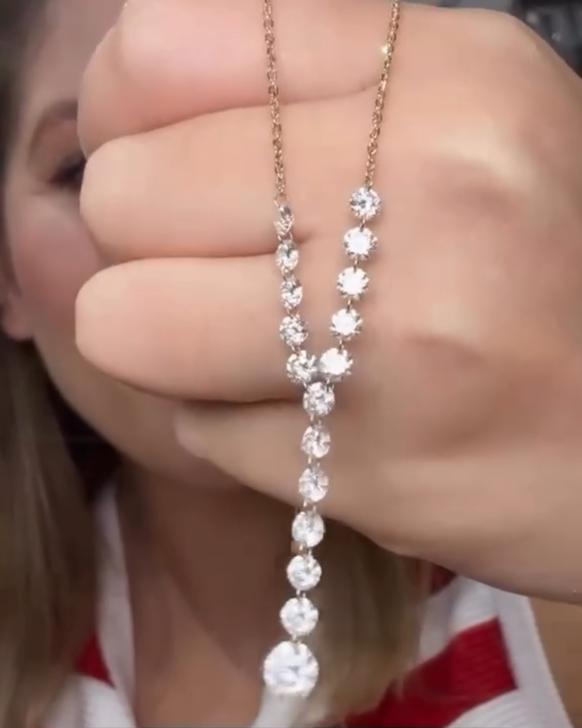 Drilled round necklace