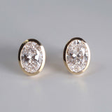 Lab Grown Diamond Studs Biselados Oval 2.00 ct