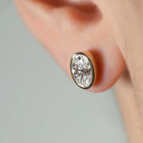 Lab Grown Diamond Studs Biselados Oval 2.00 ct