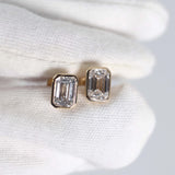 Lab Grown Diamond Studs Biselados Emerald 2.00 ct