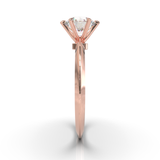 Montura Tiffany 6 uñas 2 aguas 1.8mm grosor Oro Rosa