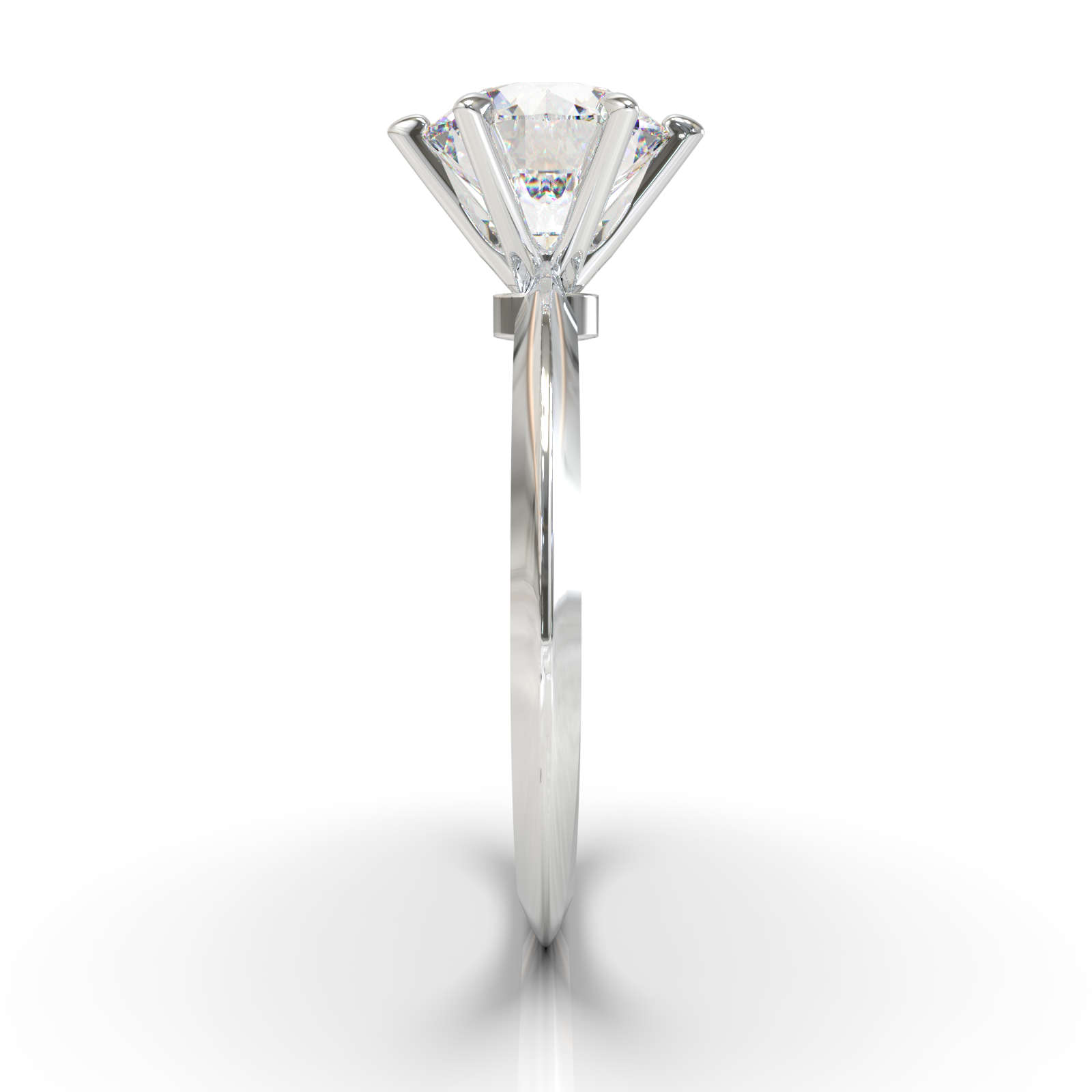 Prong Setting Engagement Tiffany Style Solitaire Six Prong Knife