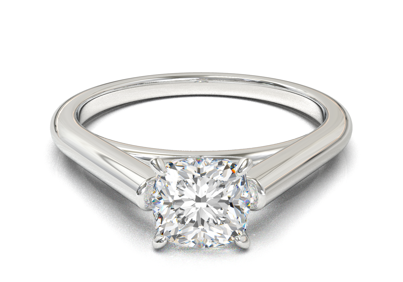 Cathedral Solitaire Frame 1.8mm thickness White Gold