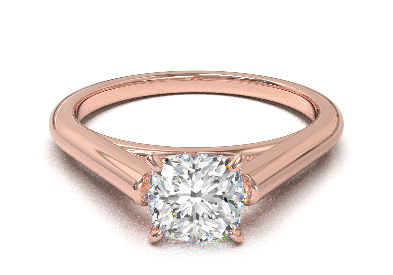 Cathedral Solitaire Frame 1.8mm thickness Rose Gold