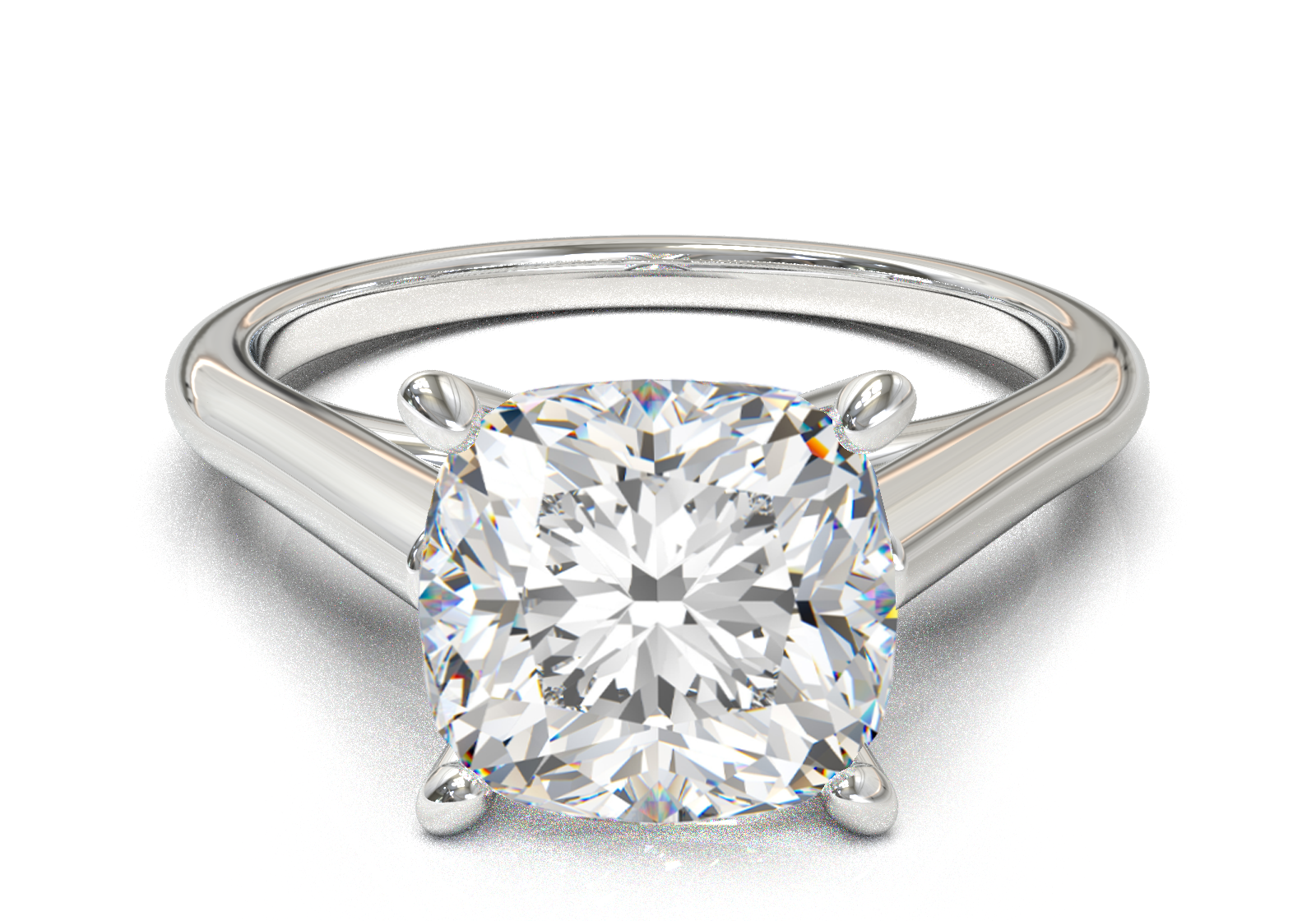 Cathedral Solitaire Frame 1.8mm thickness White Gold