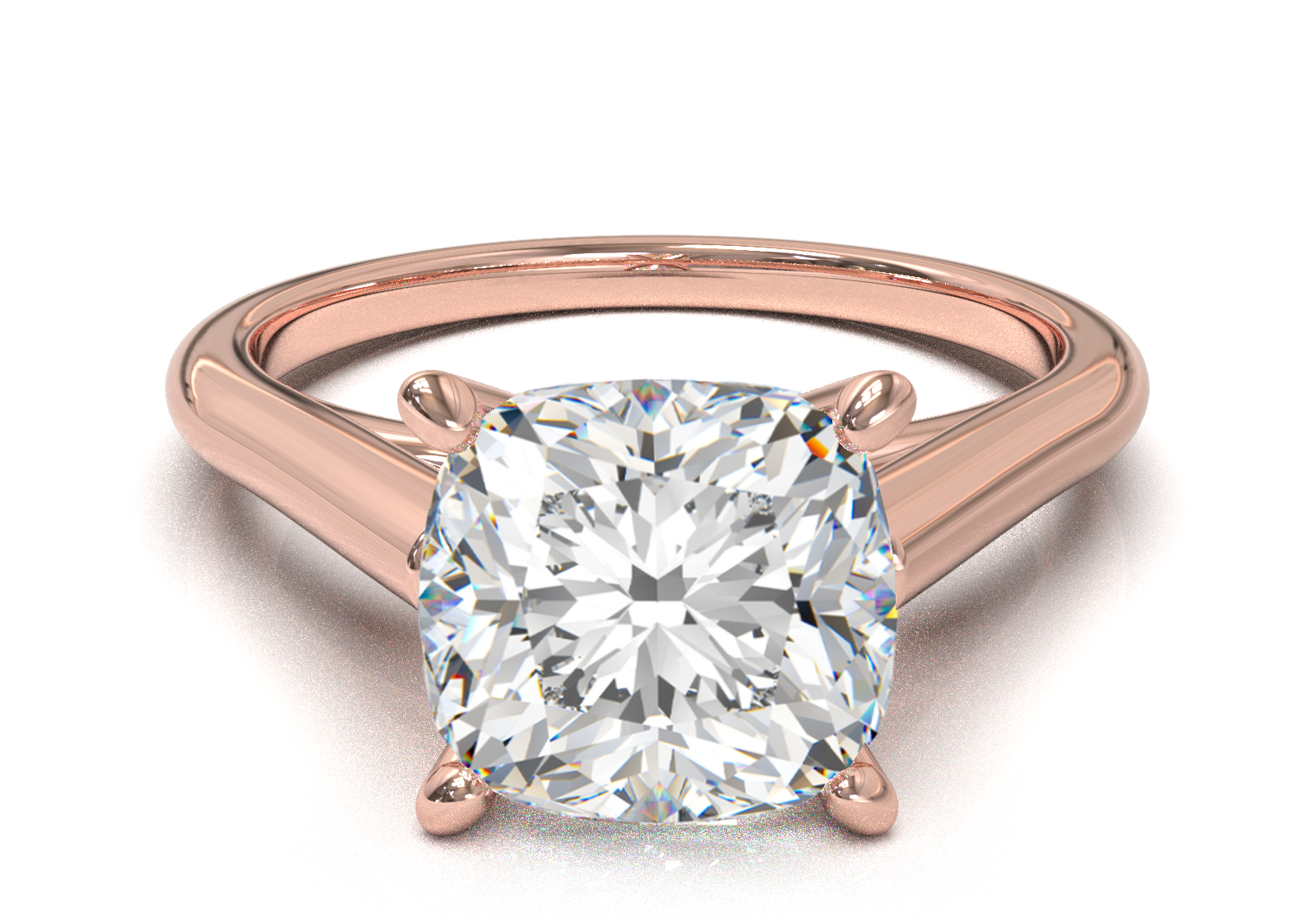 Cathedral Solitaire Frame 1.8mm thickness Rose Gold