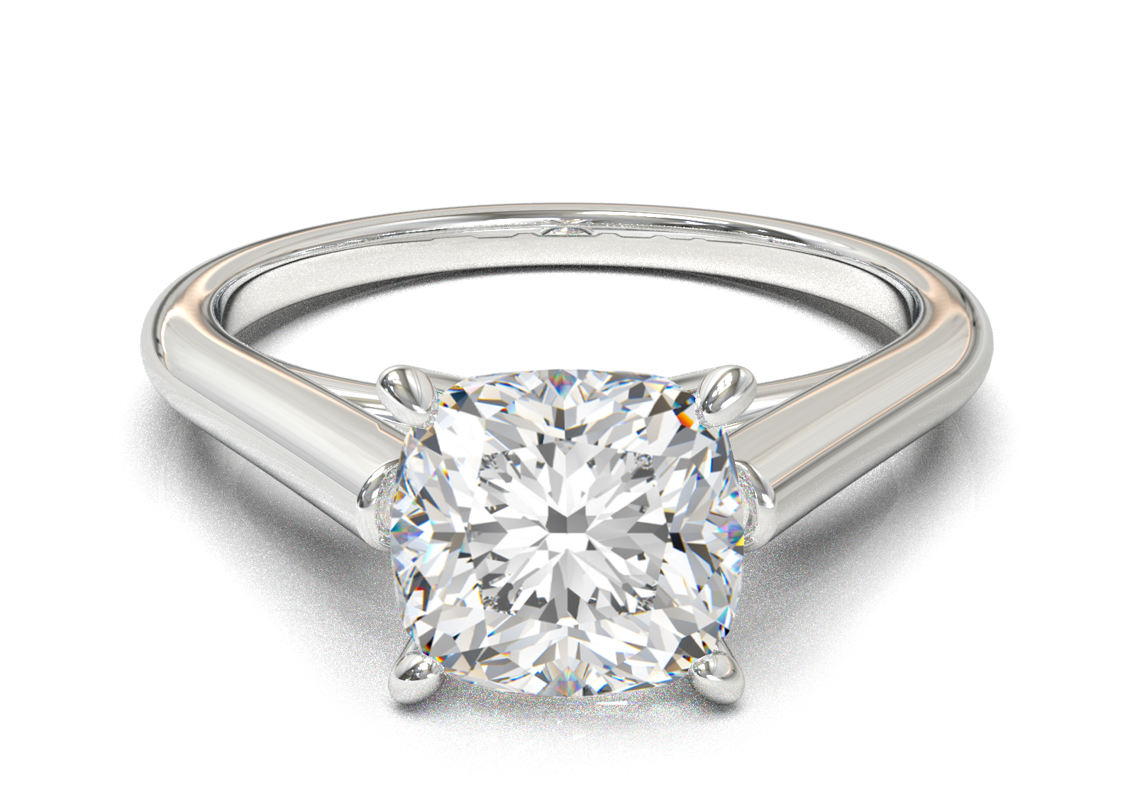 Cathedral Solitaire Frame 1.8mm thickness White Gold