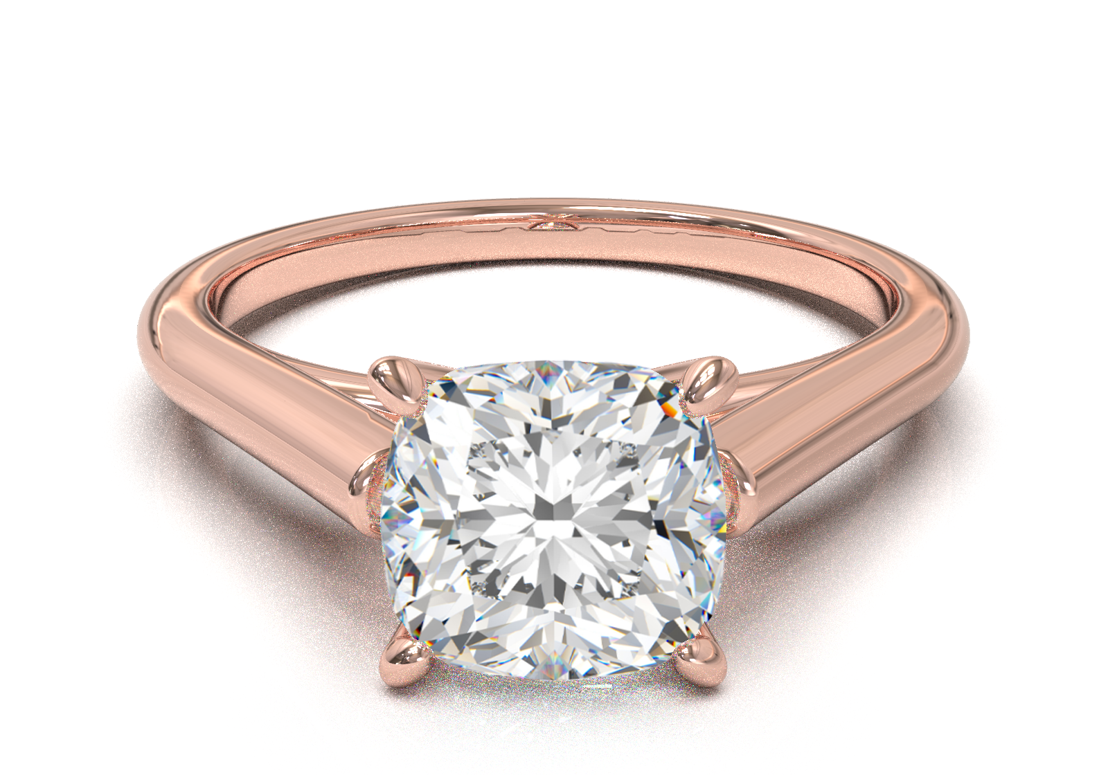 Cathedral Solitaire Frame 1.8mm thickness Rose Gold
