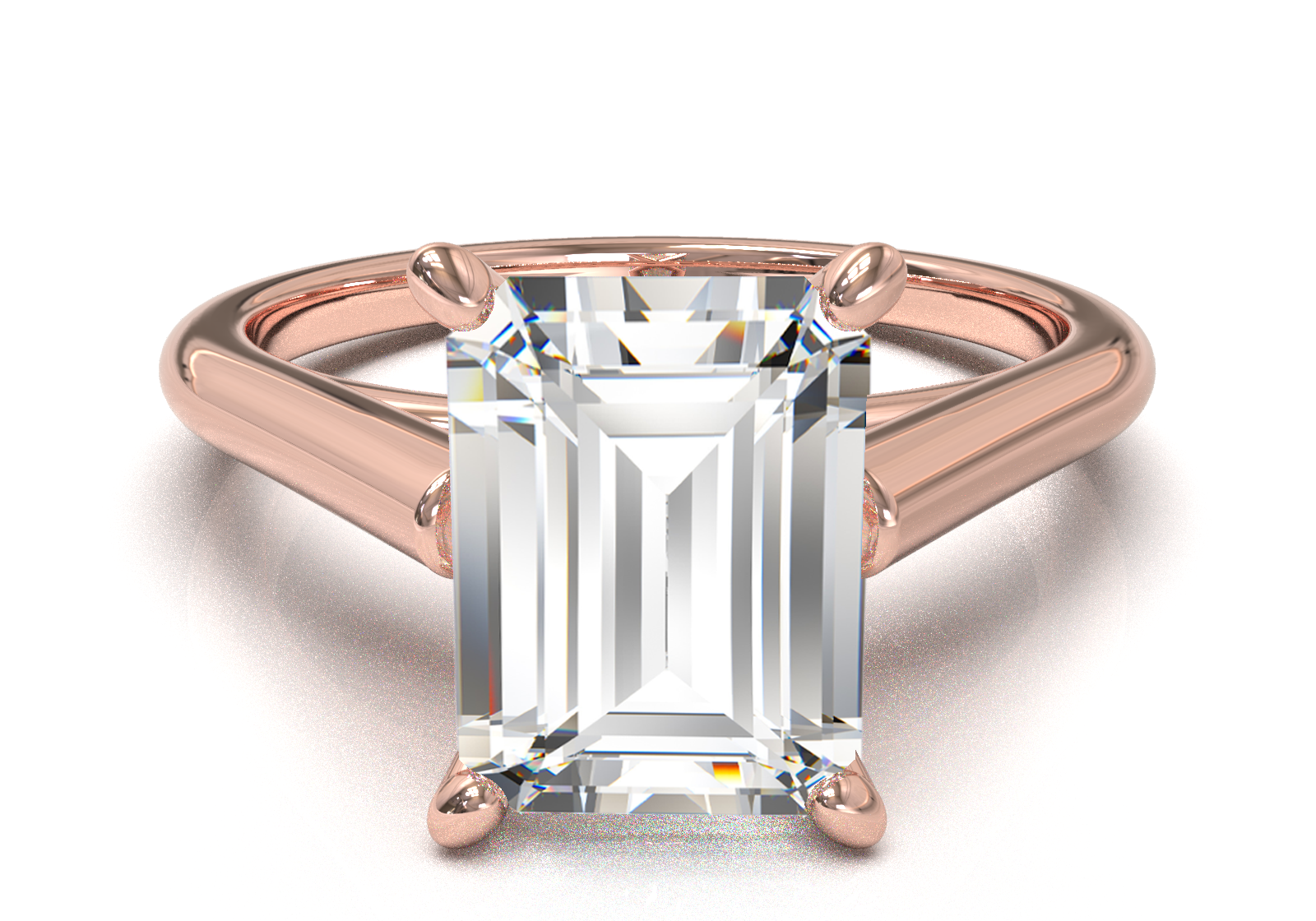 Cathedral Solitaire Frame 1.8mm thickness Rose Gold
