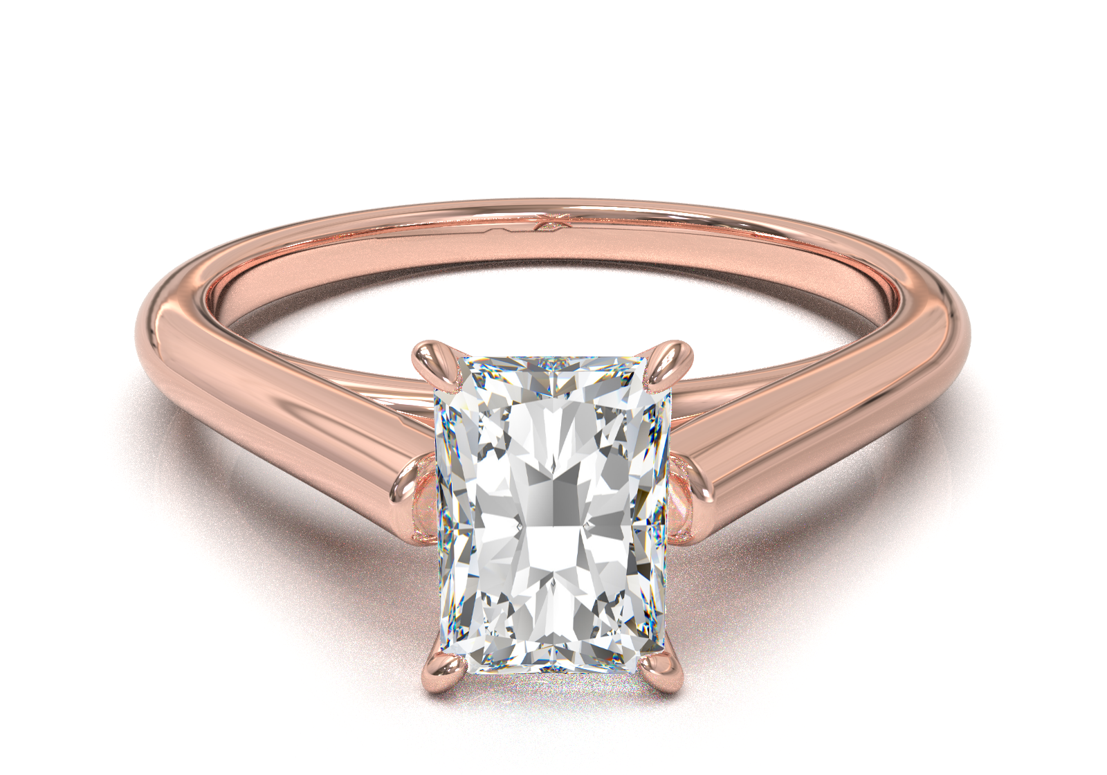 Cathedral Solitaire Frame 1.8mm thickness Rose Gold