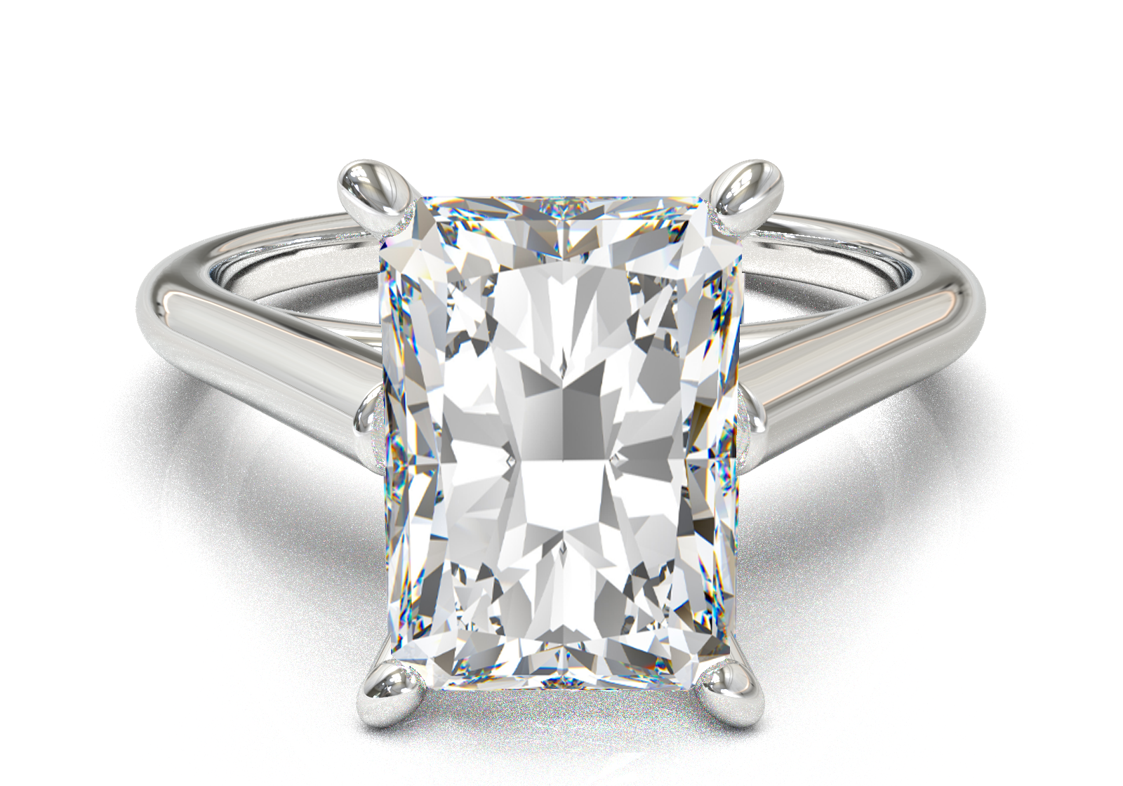 Cathedral Solitaire Frame 1.8mm thickness White Gold