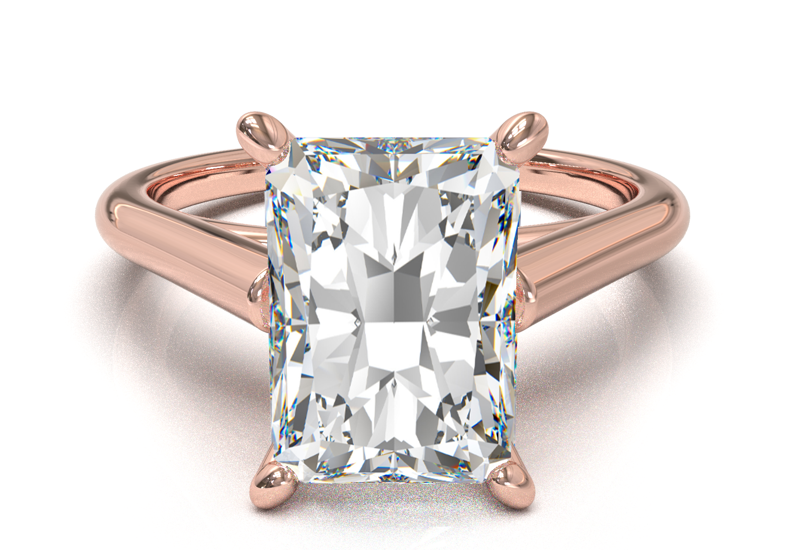 Cathedral Solitaire Frame 1.8mm thickness Rose Gold
