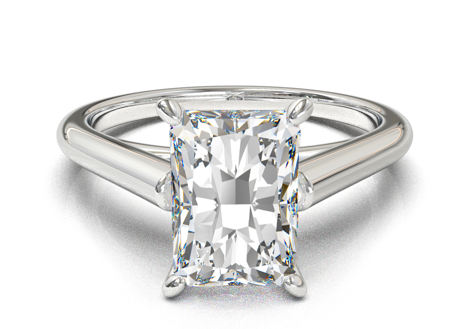 Cathedral Solitaire Frame 1.8mm thickness White Gold