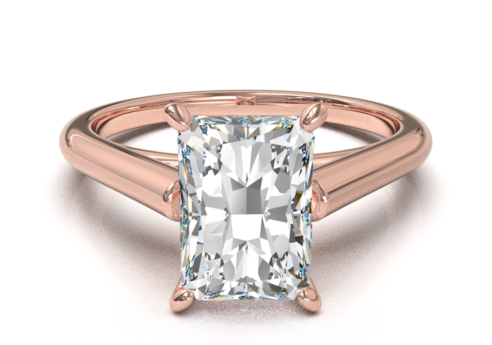Cathedral Solitaire Frame 1.8mm thickness Rose Gold