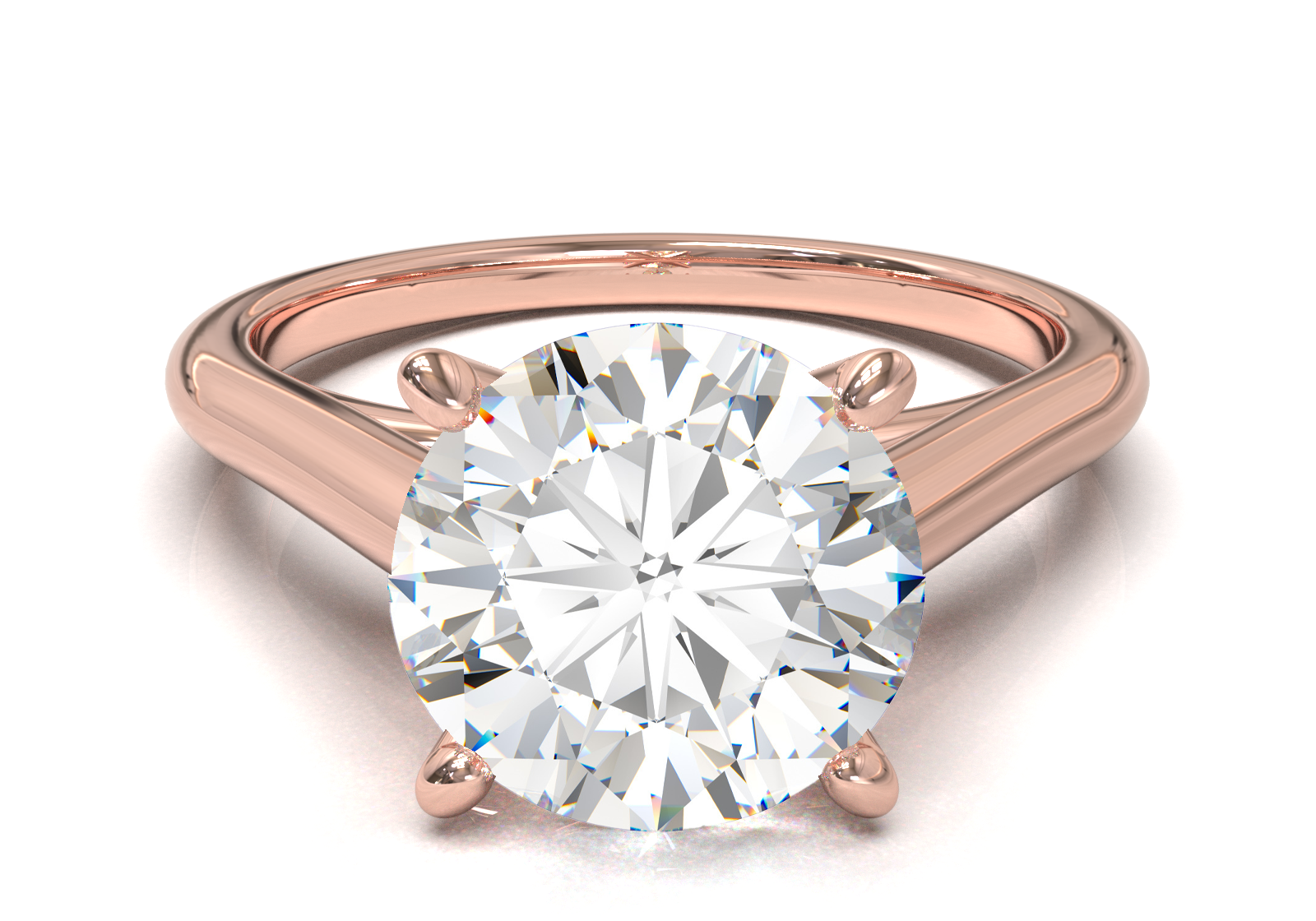 Cathedral Solitaire Frame 1.8mm thickness Rose Gold
