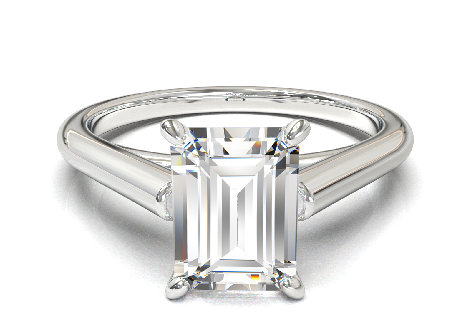 Cathedral Solitaire Frame 1.8mm thickness White Gold