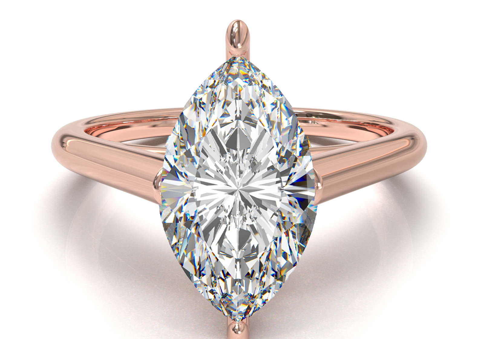 Cathedral Solitaire Frame 1.8mm thickness Rose Gold