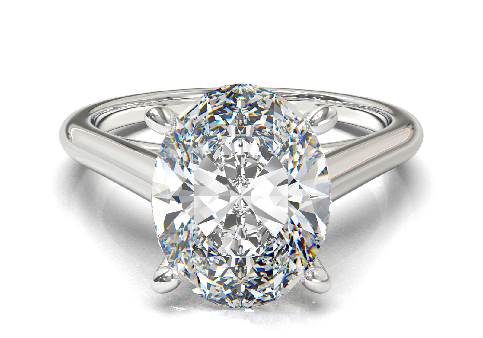 Cathedral Solitaire Frame 1.8mm thickness White Gold