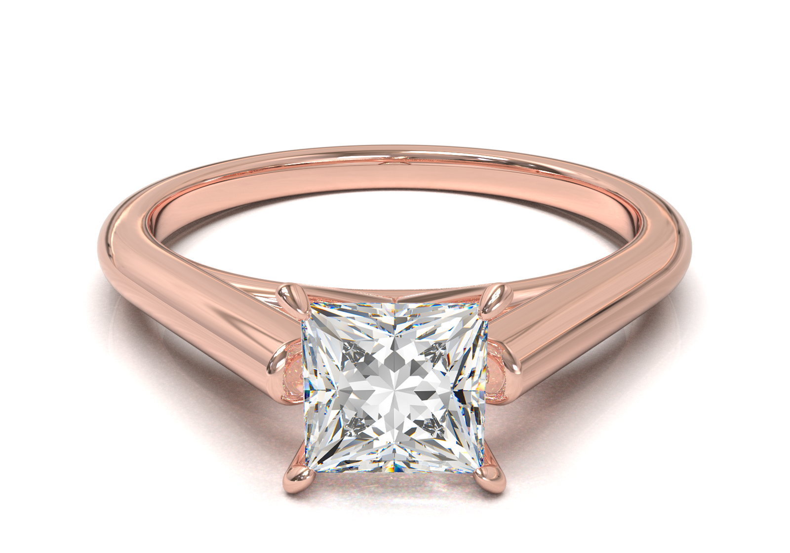 Cathedral Solitaire Frame 1.8mm thickness Rose Gold