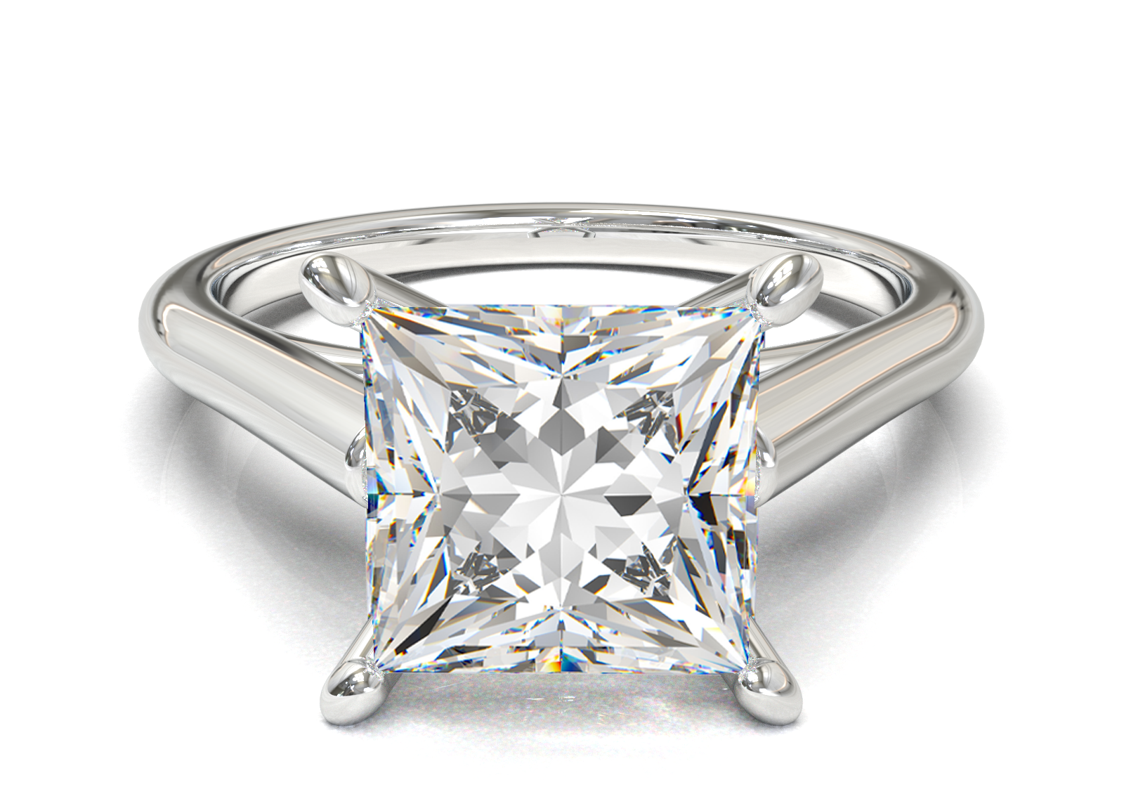 Cathedral Solitaire Frame 1.8mm thickness White Gold